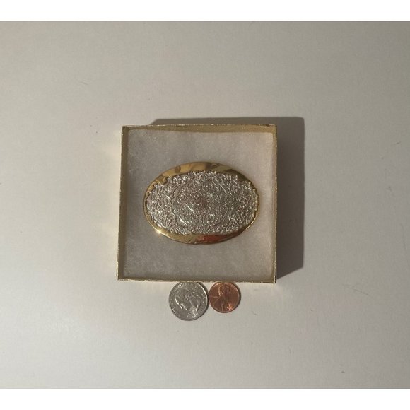 Vintage Metal Belt Buckle, Octanner, Silver Plated, Nice Western Design, - Picture 2 of 5